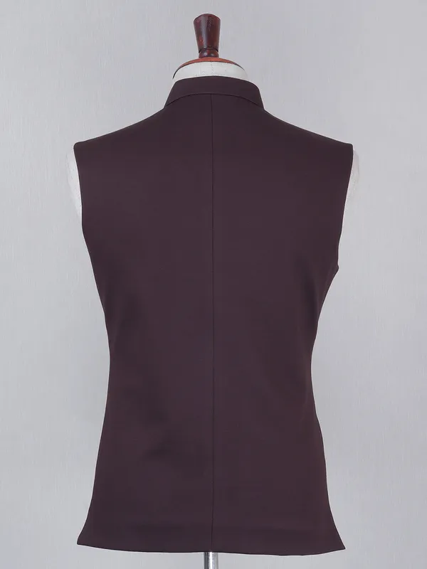 Superb party wear terry rayon brown blue waistcoat