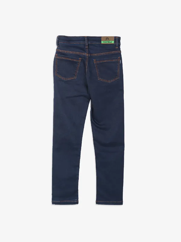 Tadpole dark navy slim fit solid jeans
