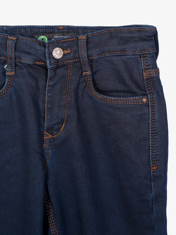 Tadpole dark navy slim fit solid jeans