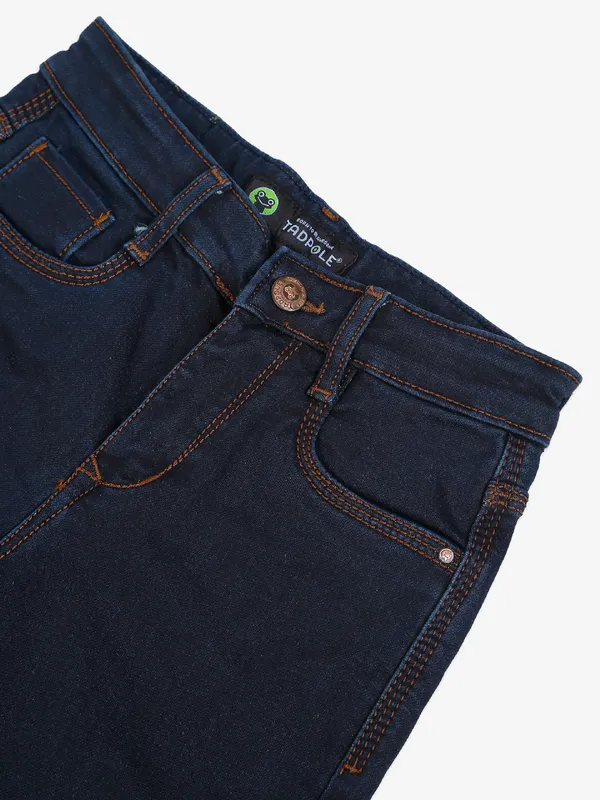 Tadpole dark navy slim fit solid jeans