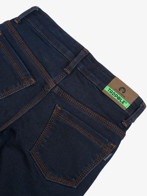 Tadpole dark navy slim fit solid jeans