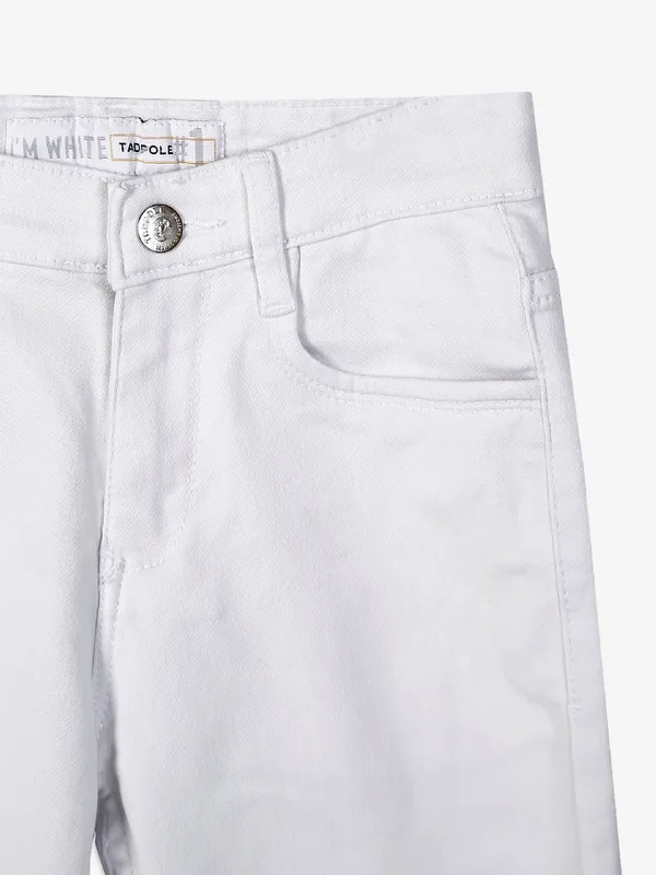 Tadpole solid white jeans