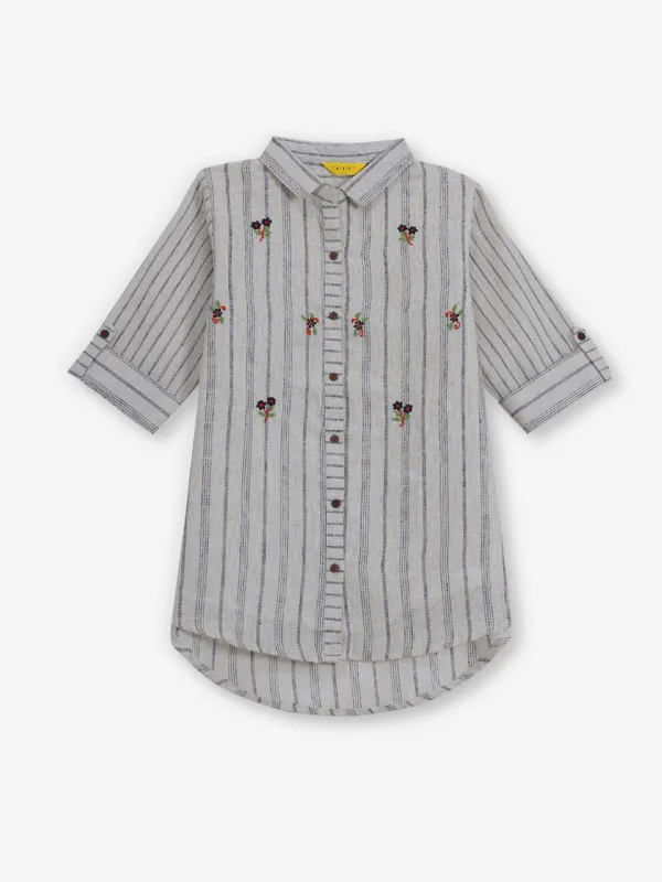 TALKEE grey cotton tunic top