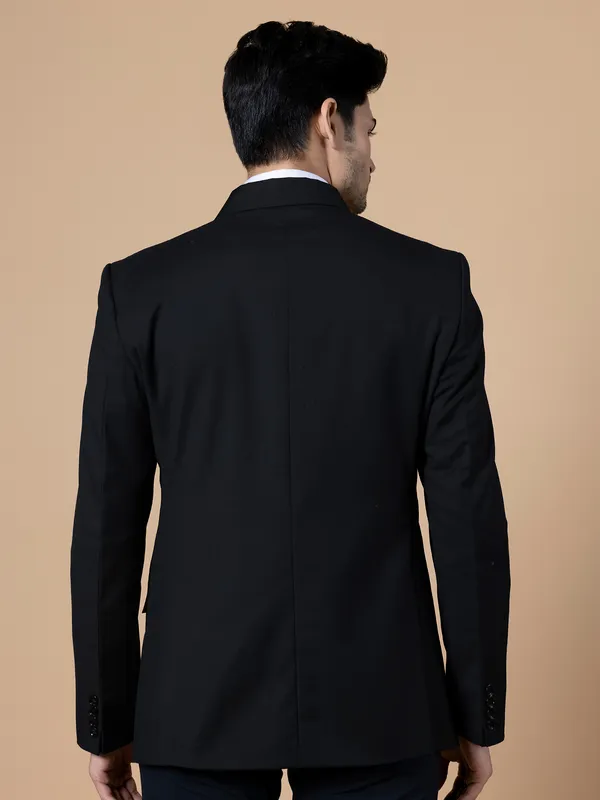 Terry rayon black reception blazer