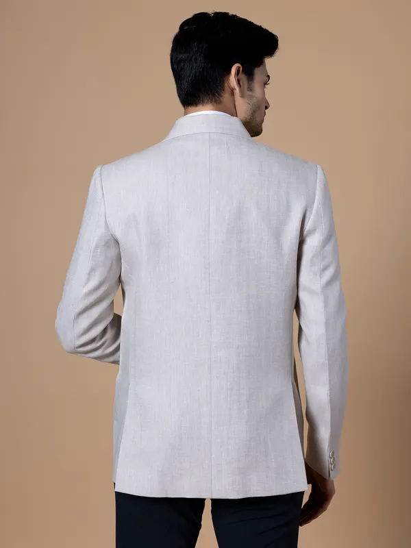 Terry rayon blazer in beige