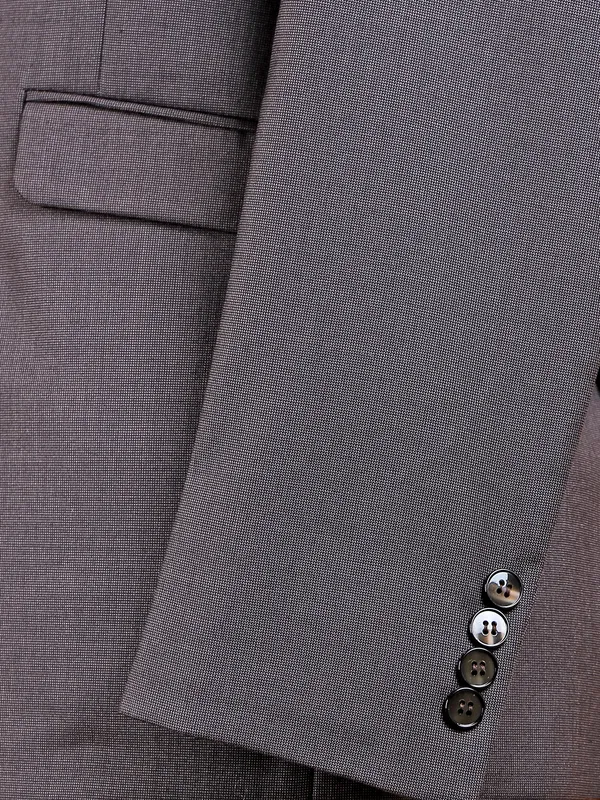 Terry rayon dark grey coat suit