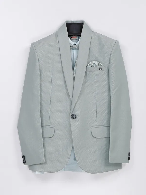 Terry rayon green shaded coat suit
