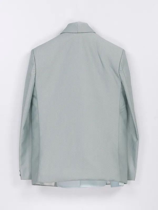Terry rayon green shaded coat suit