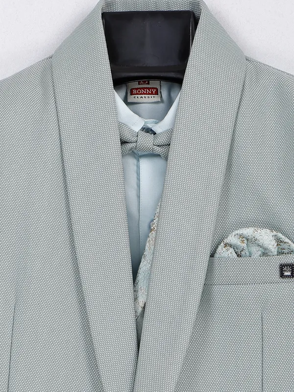 Terry rayon green shaded coat suit