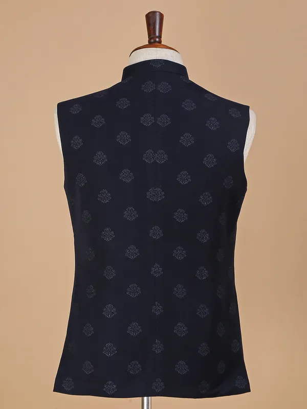 Terry rayon men waistcoat in navy