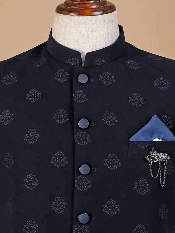 Terry rayon men waistcoat in navy