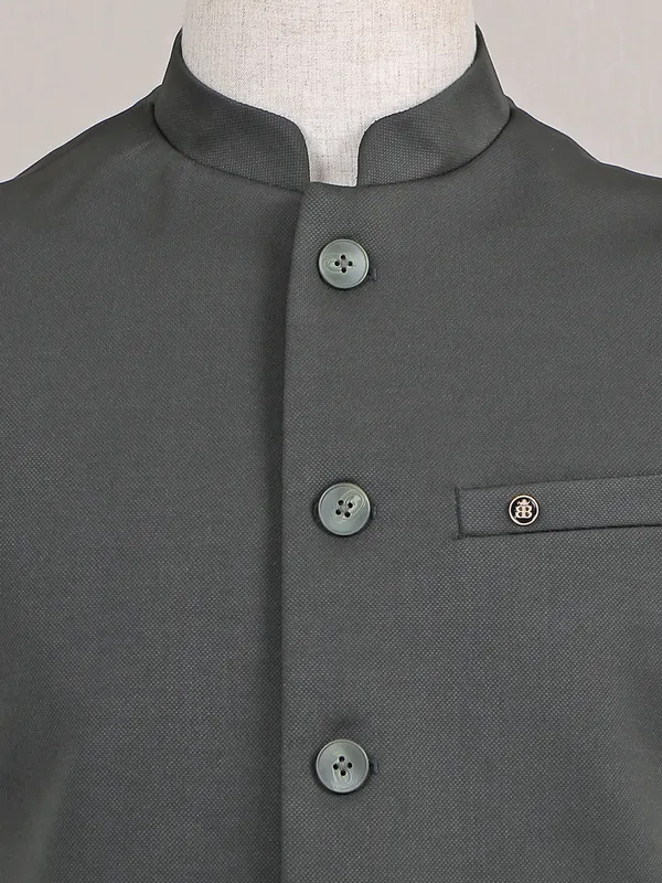 Terry rayon olive waistcoat for wedding