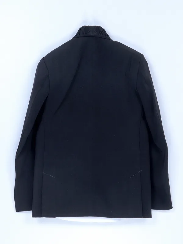 Terry rayon reception wear coat suit in black