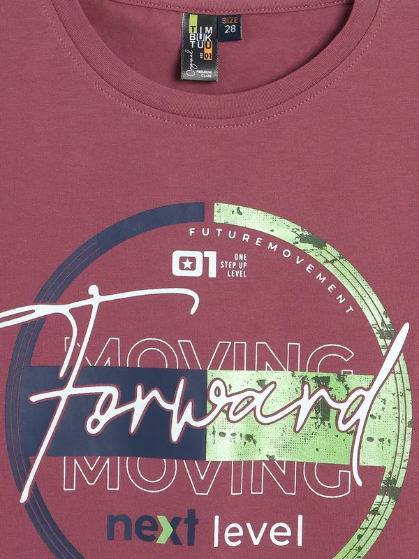 TIMBUKTU cotton pink printed t-shirt