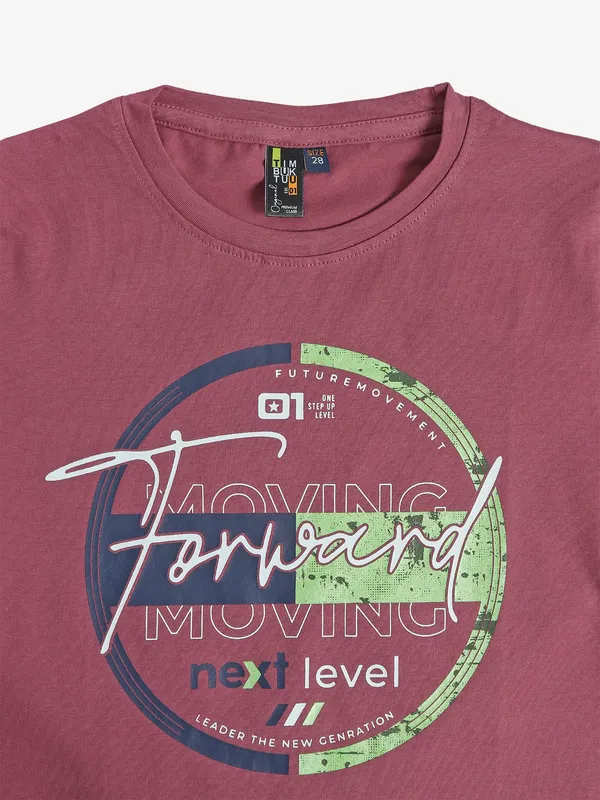 TIMBUKTU cotton pink printed t-shirt
