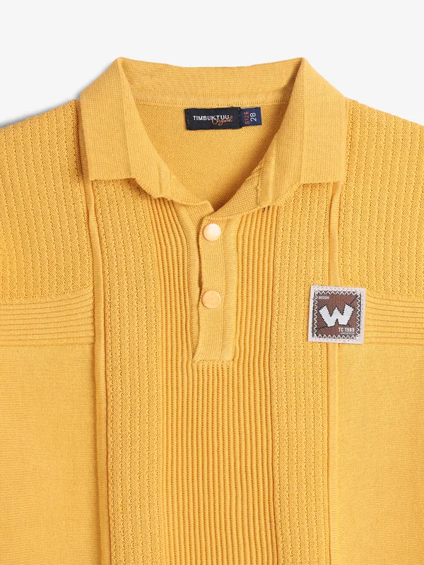 TIMBUKTU yellow polo t-shirt