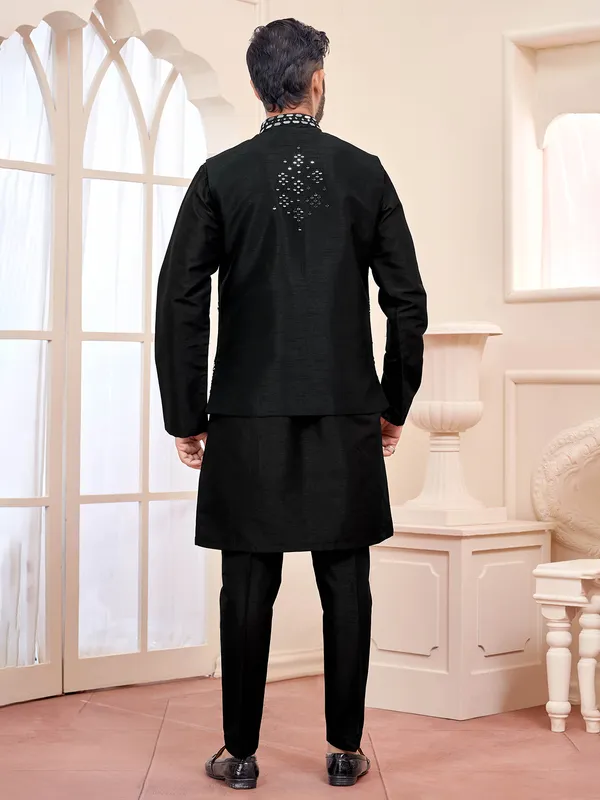 Timeless black waistcoat set perfect for elegant occasions