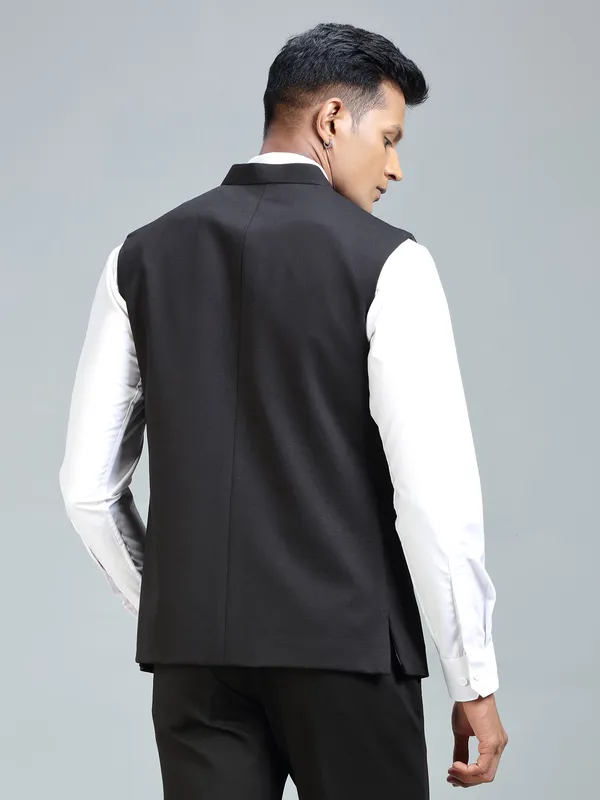 Timeless classic iconic black waistcoat for men