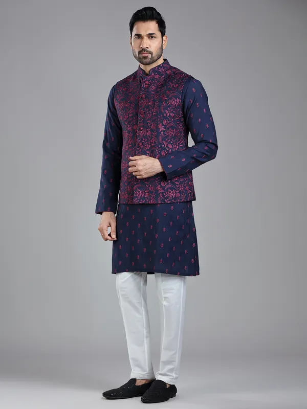 Timeless navy waistcoat set perfect for elegant occasions