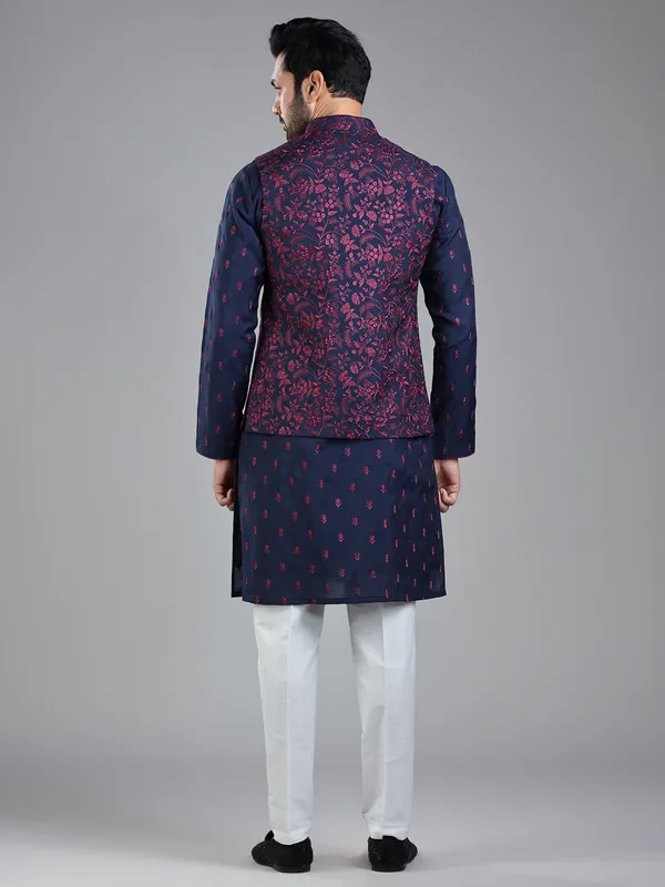 Timeless navy waistcoat set perfect for elegant occasions