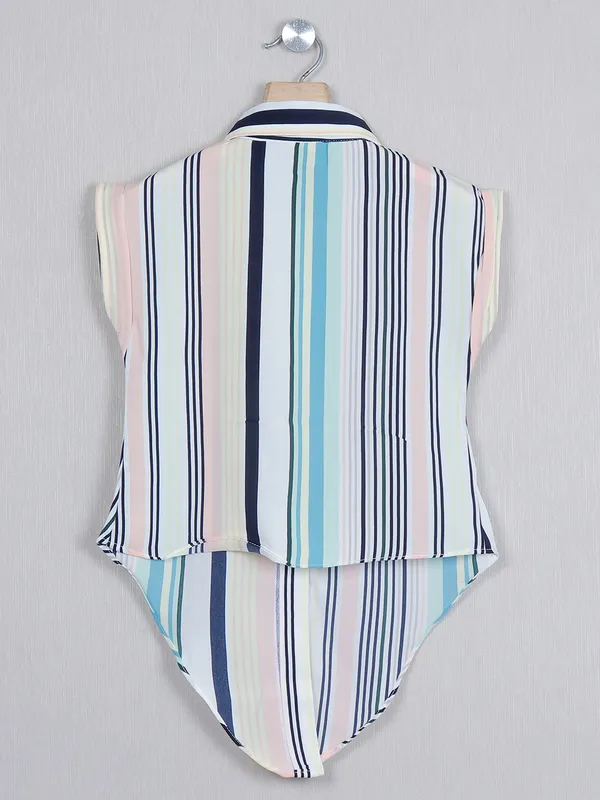 Tiny Girl blue and white amazing casual top for girls