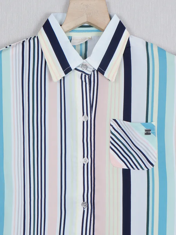 Tiny Girl blue and white amazing casual top for girls