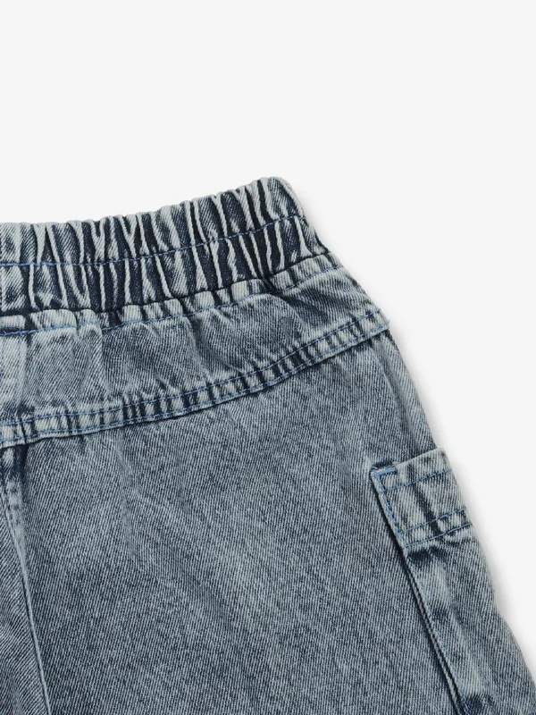 TINY GIRL blue washed cargo denim jeans