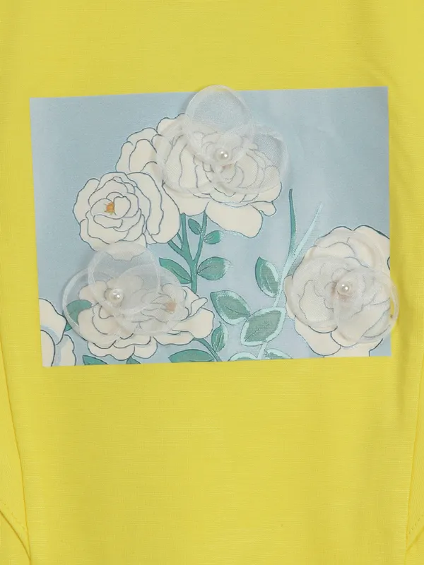 TINY GIRL bright yellow cotton top