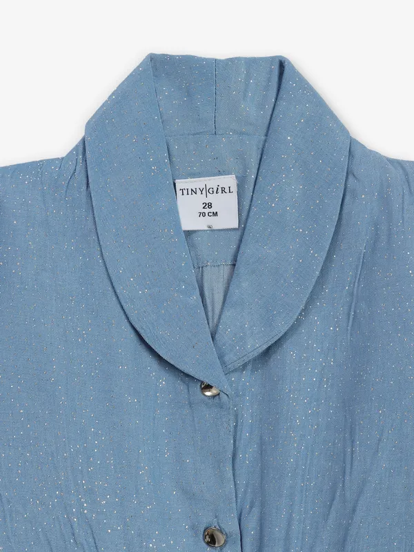 TINY GIRL cotton blue top
