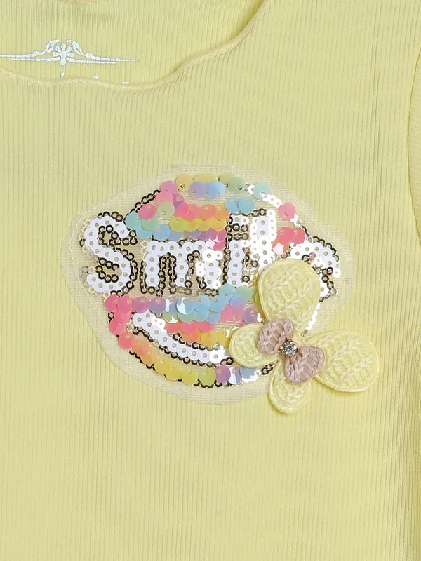 Tiny Girl cotton light yellow top