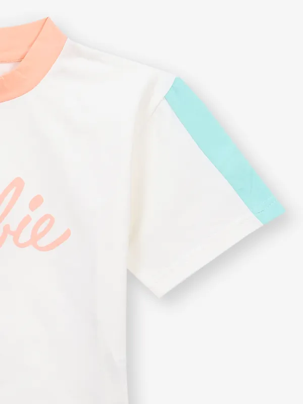 TINY GIRL cotton off white t-shirt for girls