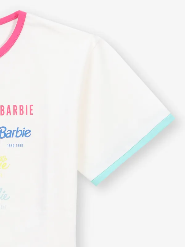 TINY GIRL cotton t-shirt for girls in off white