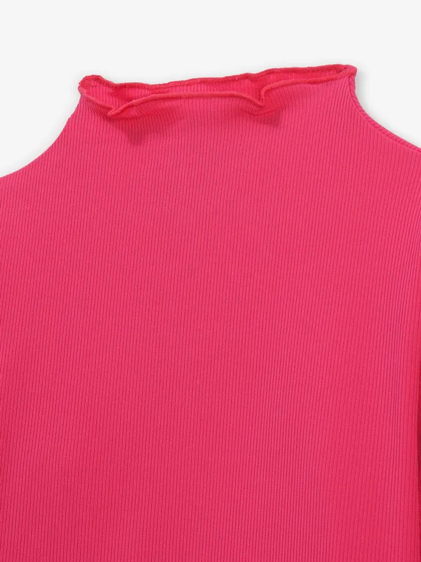 TINY GIRL dark pink cotton top
