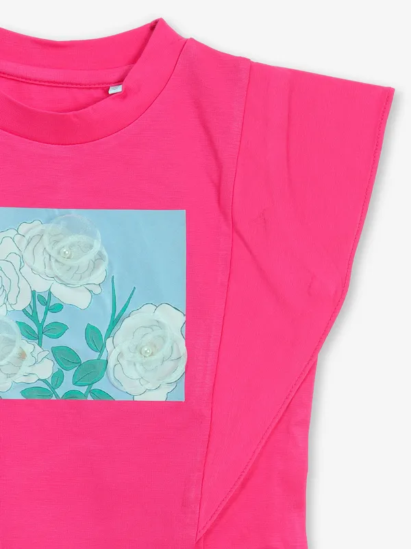 TINY GIRL hot pink cotton top