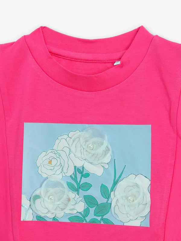 TINY GIRL hot pink cotton top