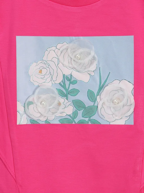 TINY GIRL hot pink cotton top