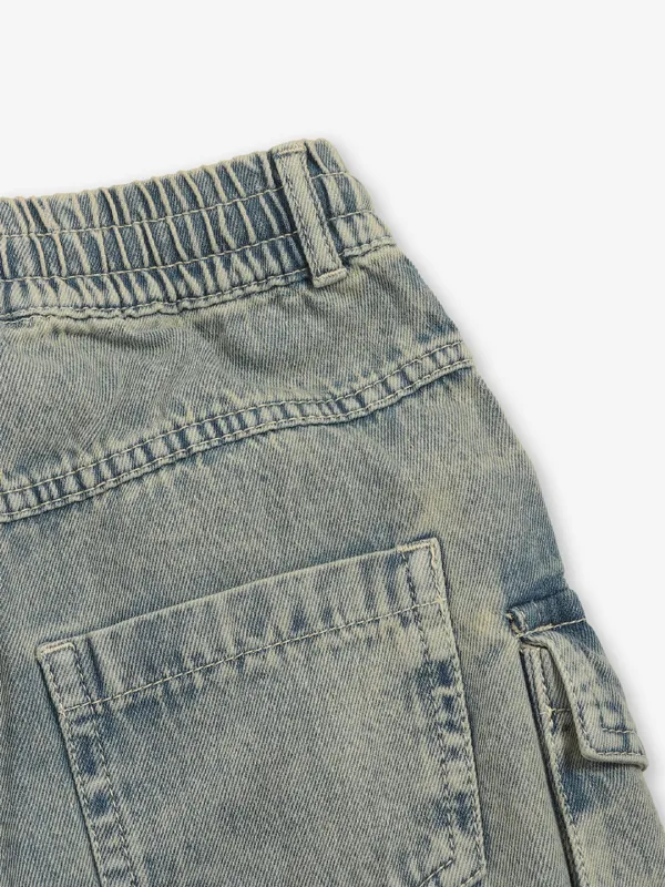TINY GIRL light blue washed cargo jeans