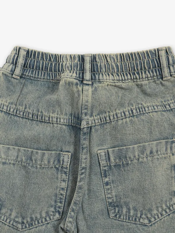 TINY GIRL light blue washed cargo jeans