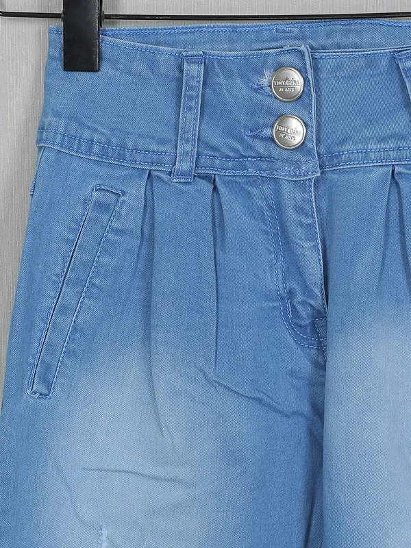 Tiny Girl light blue washed effect jeans for girls