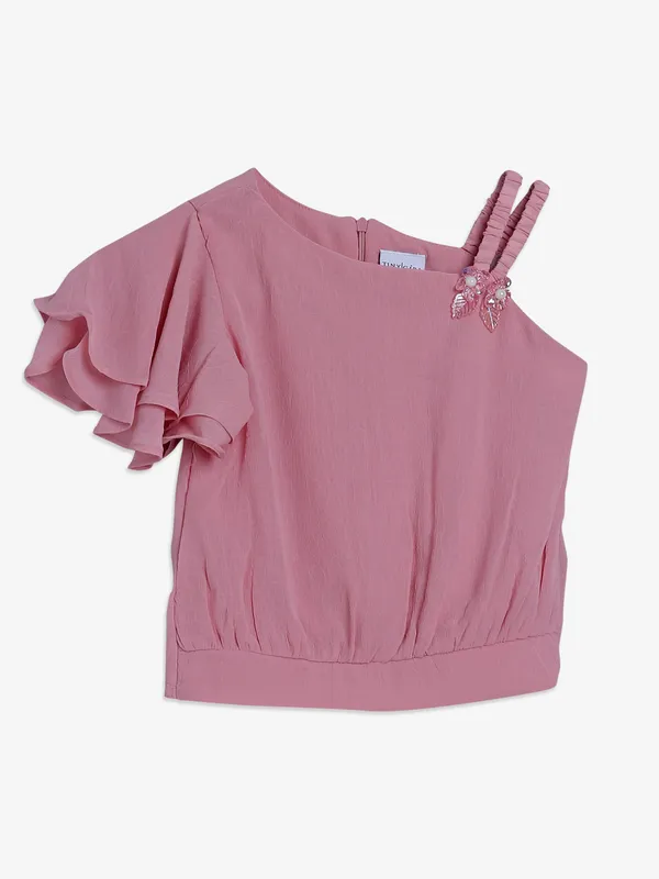 Tiny Girl light pink georgette top