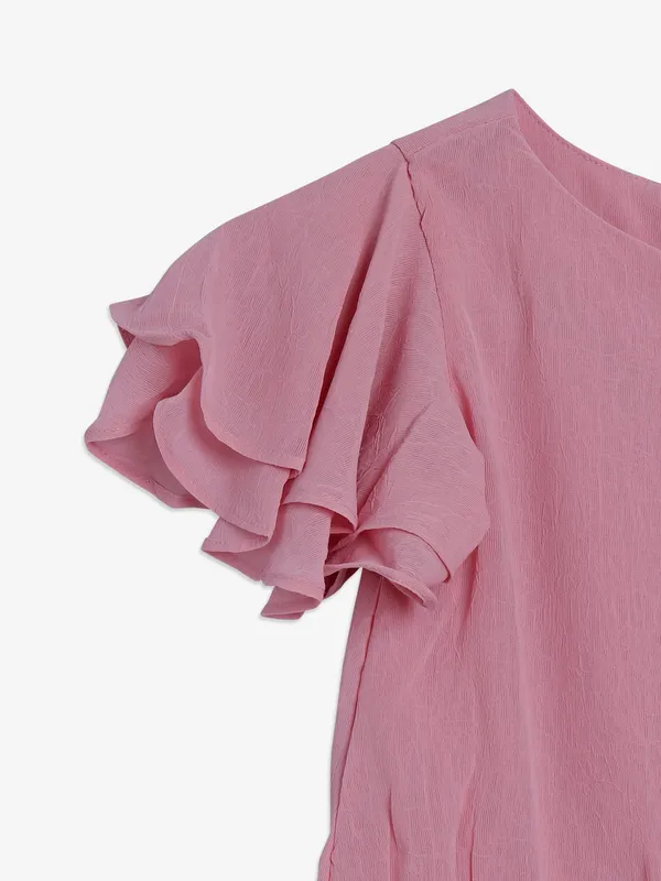 Tiny Girl light pink georgette top
