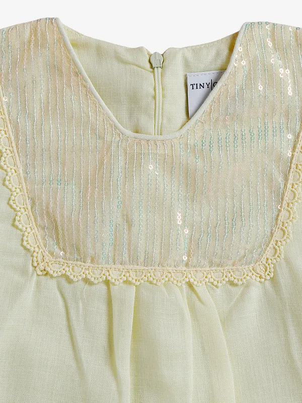 Tiny Girl light yellow cotton top