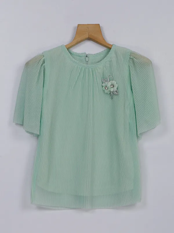 Tiny Girl mint green lycra girls top