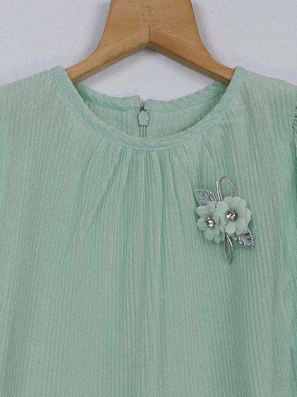 Tiny Girl mint green lycra girls top