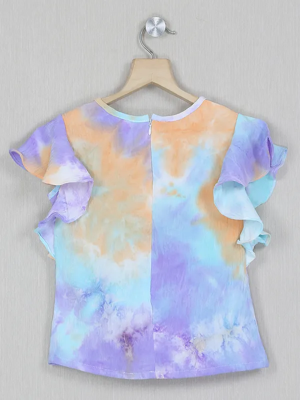 Tiny Girl multi color printed georgette top for little girls