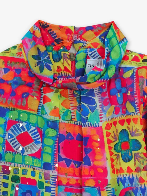 TINY GIRL multi color printed top