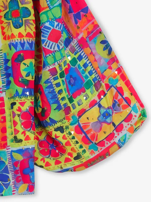 TINY GIRL multi color printed top