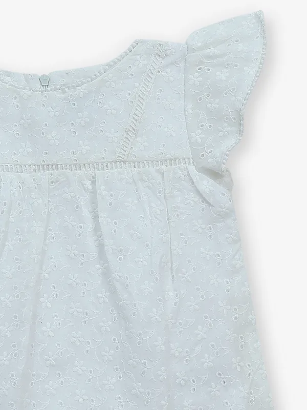 TINY GIRL off-white cotton top
