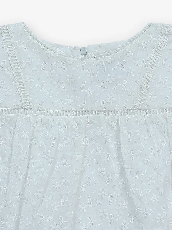 TINY GIRL off-white cotton top