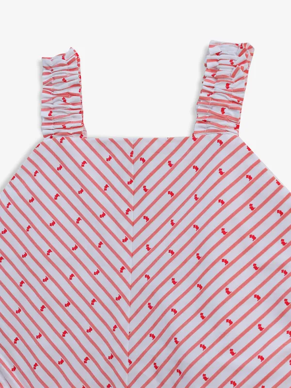 TINY GIRL peach printed frock